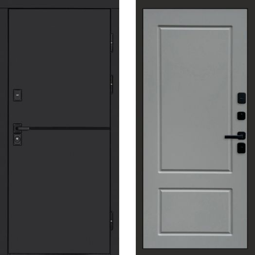 Входная дверь Termo-door Тренд Black - Марсель Грей софт