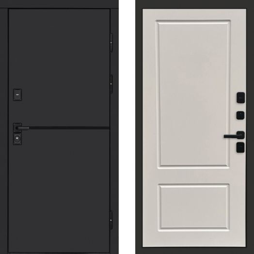 Входная дверь Termo-door Тренд Black - Марсель Слоновая кость