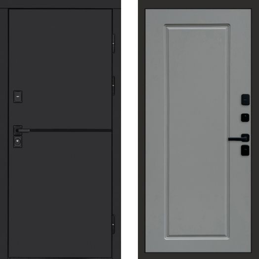 Входная дверь Termo-door Тренд Black - Гранд Грей софт