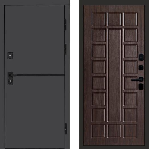 Входная дверь Termo-door Тренд Графит - Престиж Венге