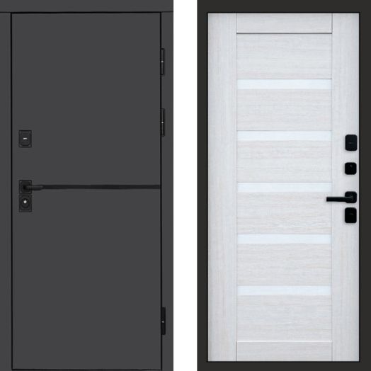 Входная дверь Termo-door Тренд Графит - Царга Лиственница