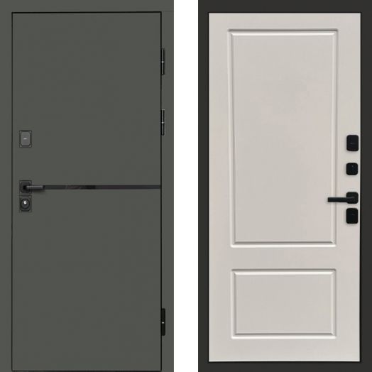 Входная дверь Termo-door Тренд Грин - Марсель Слоновая кость