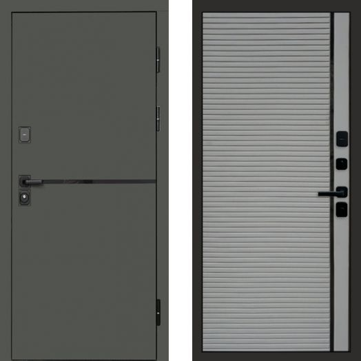 Входная дверь Termo-door Тренд Грин - Porte Грей софт