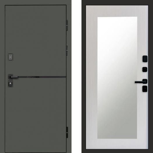 Входная дверь Termo-door Тренд Грин - Зеркало триумф Лиственница