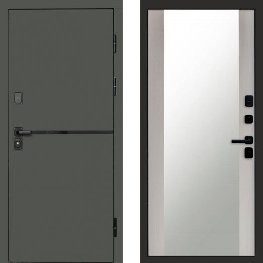 Входная дверь Termo-door Тренд Грин - Зеркало Лиственница