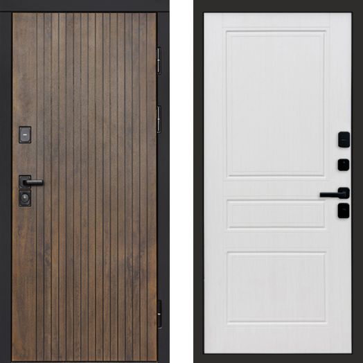 Входная дверь Termo-door Твист Ультра - Классика Белое дерево