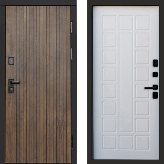 Входная дверь Termo-door Твист Ультра - Престиж Белое дерево