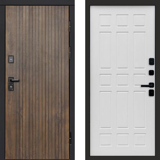 Входная дверь Termo-door Твист Ультра - Спарта Белое дерево