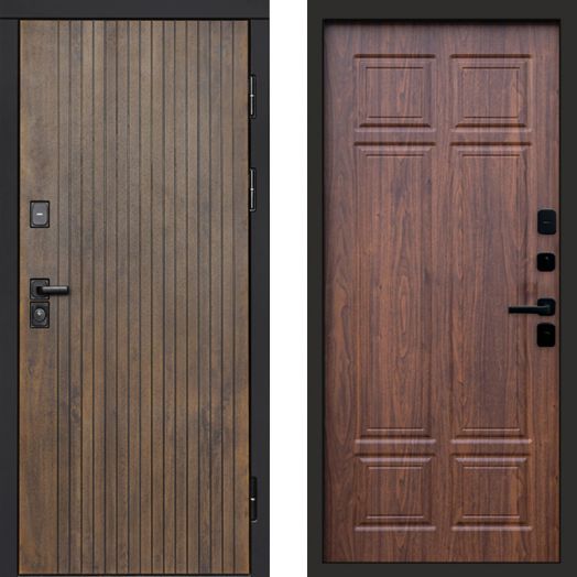 Входная дверь Termo-door Твист Ультра - Орех премиум