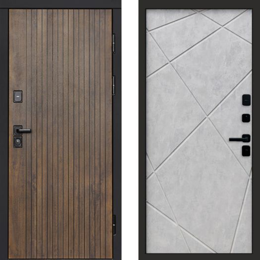 Входная дверь Termo-door Твист Ультра - Лучи Бетон светлый