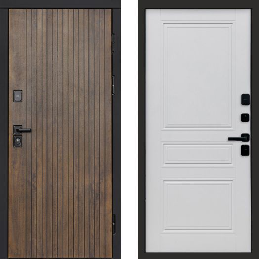 Входная дверь Termo-door Твист Ультра - Классик Белый софт