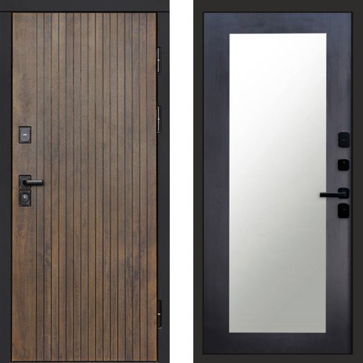 Входная дверь Termo-door Твист Ультра - Зеркало триумф Венге