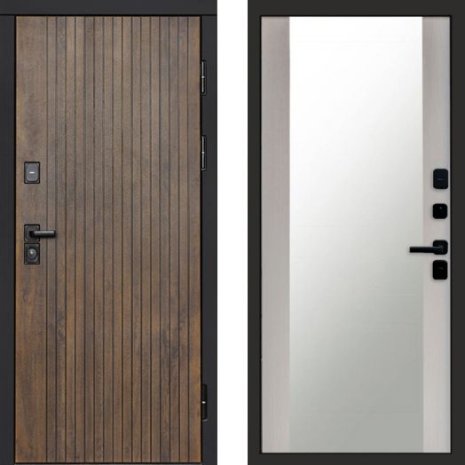 Входная дверь Termo-door Твист Ультра - Зеркало Лиственница