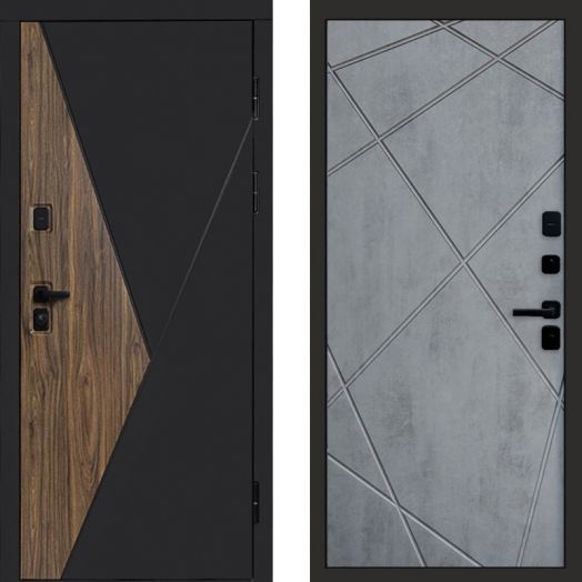 Входная дверь Termo-door Матрикс Ультра - Лучи Бетон темный