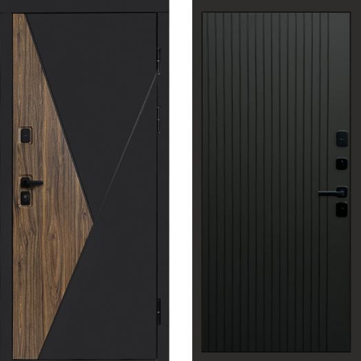 Входная дверь Termo-door Матрикс Ультра - FLAT Черный кварц