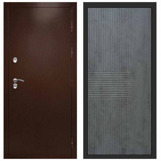 Входная дверь Termo-door Техно Медь - Мастино Бетон темный