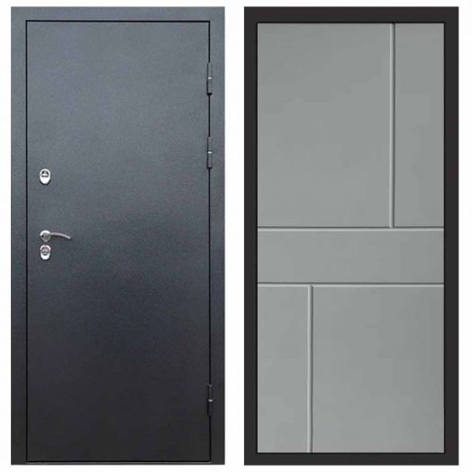 Входная дверь Termo-door Техно Графит - Горизонт Грей софт