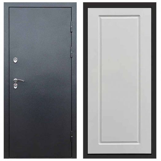 Входная дверь Termo-door Техно Графит - Гранд Белый софт