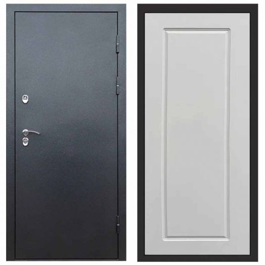 Входная дверь Termo-door Техно Графит - Гранд Слоновая кость