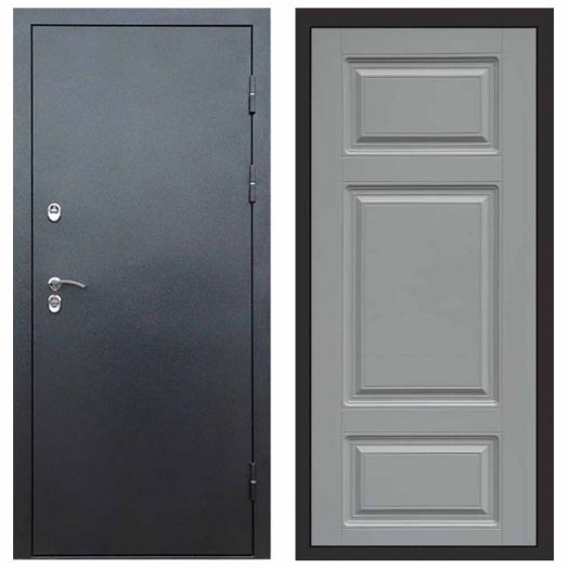 Входная дверь Termo-door Техно Графит - Лион Грей софт