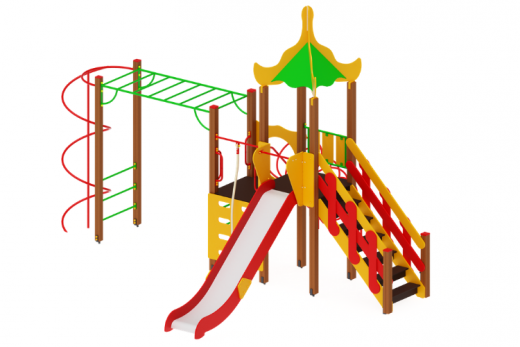 Детский игровой комплекс Азия Горка 1500 5880х5190х4180