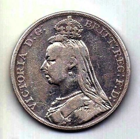 1 крона 1892 Великобритания XF Редкий год
