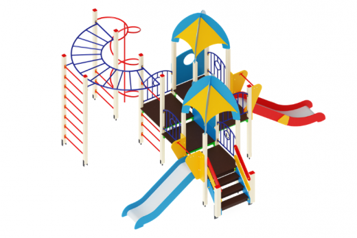 Детский игровой комплекс Космопорт Горки 1200, 750 5190х5570х3680
