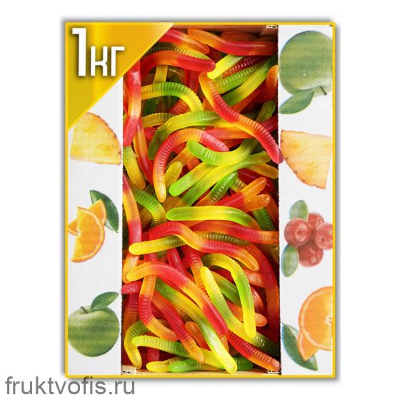 Жевательный мармелад Тропические змейки 1кг КФ «Азовская»