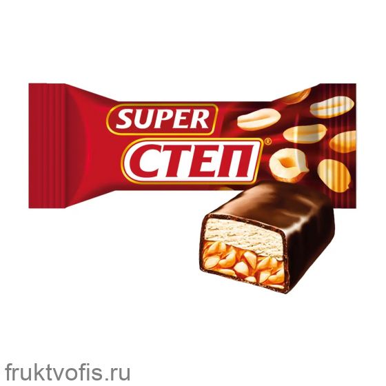 Конфеты «Супер Степ» нуга,карам,арах.в шок.1кг КФ «Славянка»