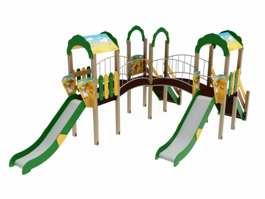 Детский игровой комплекс Городок Горка 1200 6750х3560х3000