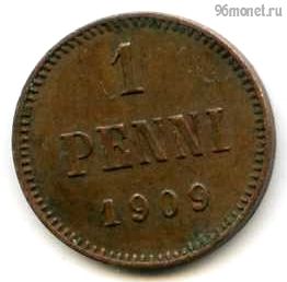 Финляндия 1 пенни 1909
