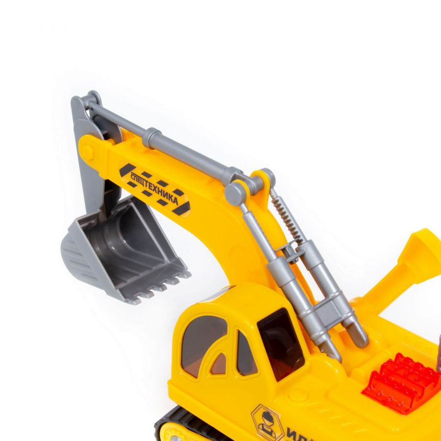 Гусеничный экскаватор "Профи" (со светом и звуком) (в сеточке)