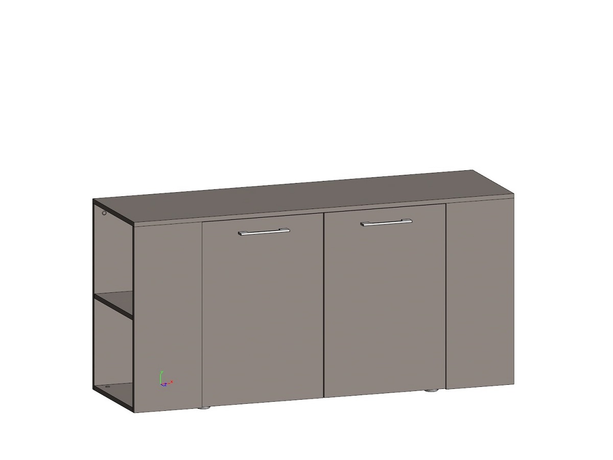 Шкаф низкий  со стеллажами