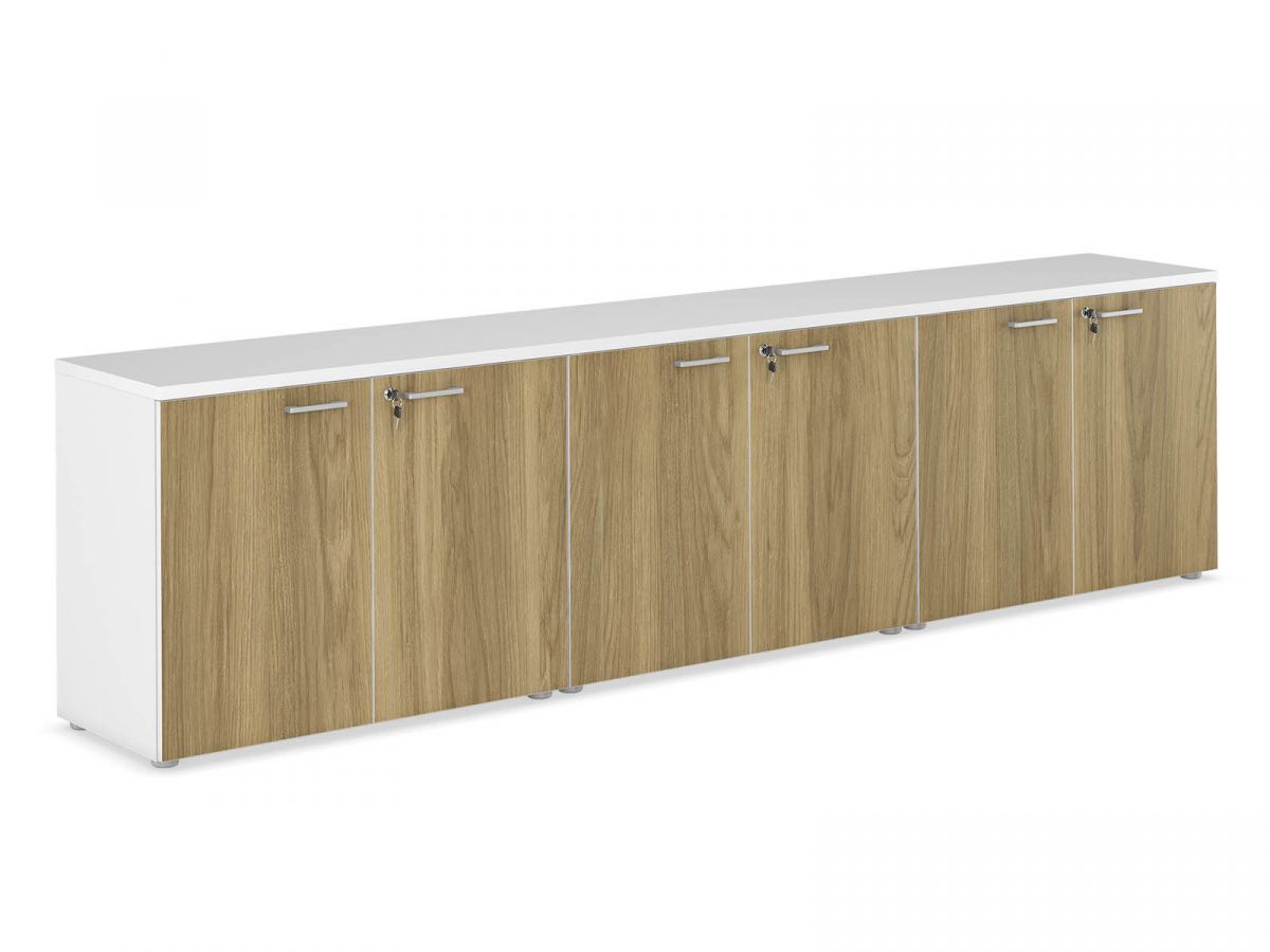 Три низких шкафа