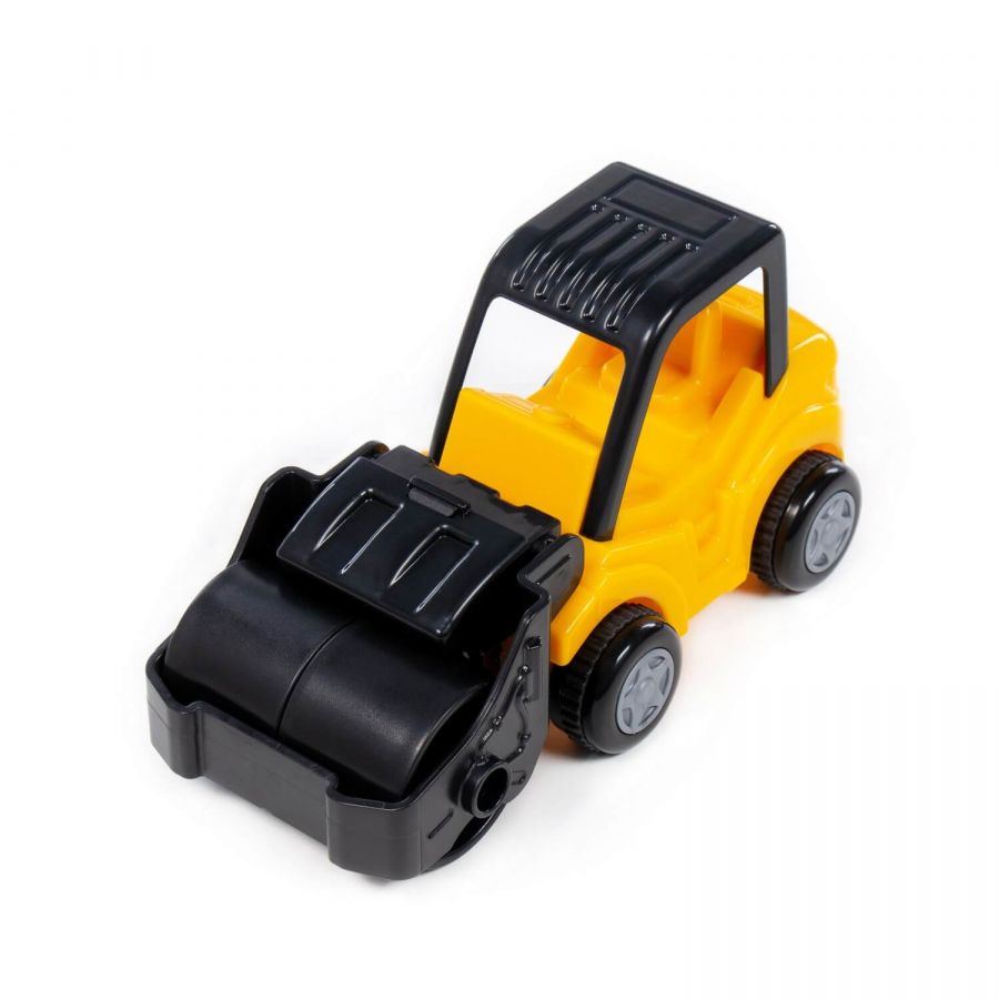 "Профи", автомобиль-трейлер инерционный (со светом и звуком) + дорожный каток "Мини" инерционный, погрузчик "Мини" инерционный (в коробке)