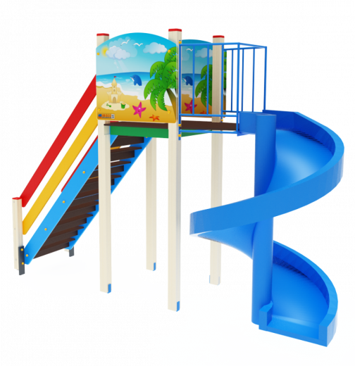 Горка Винтовая 4800х2000х3000