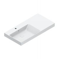 Раковина Catalano Zero 121041001 100x50 см чаша слева с 1 отверстием цвет белый глянцевый схема 1