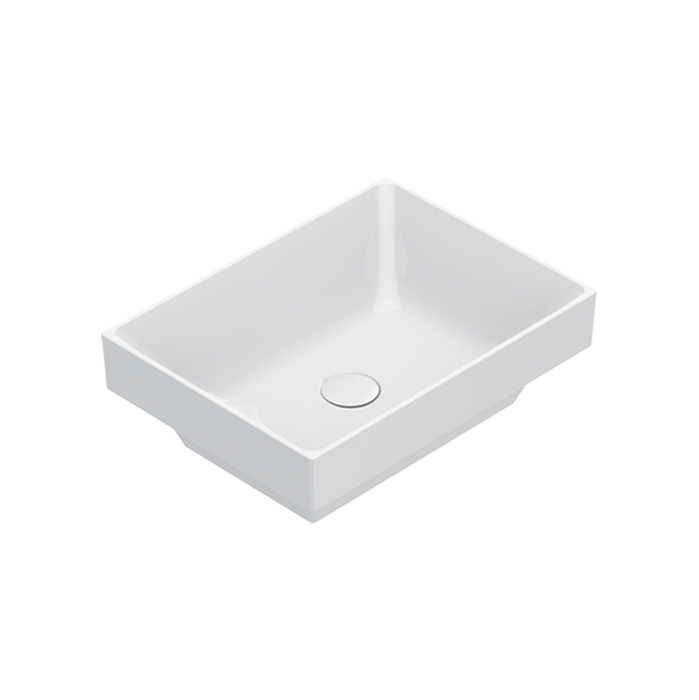 Раковина Catalano Zero 124500001 50x37 см встраиваемая без отверстий цвет белый глянцевый