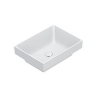 Раковина Catalano Zero 124500001 50x37 см встраиваемая без отверстий цвет белый глянцевый схема 1