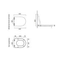 Сиденье Catalano Sfera/Zero 551100001 для унитаза с микролифтом цвет белый глянцевый схема 2