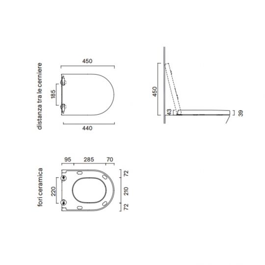 Сиденье Catalano Sfera/Zero 551100001 для унитаза с микролифтом цвет белый глянцевый схема 2