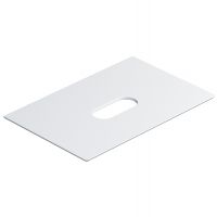 Столешница керамическая Catalano 830750021 75x50см с отверстием  цвет: белый матовый схема 1