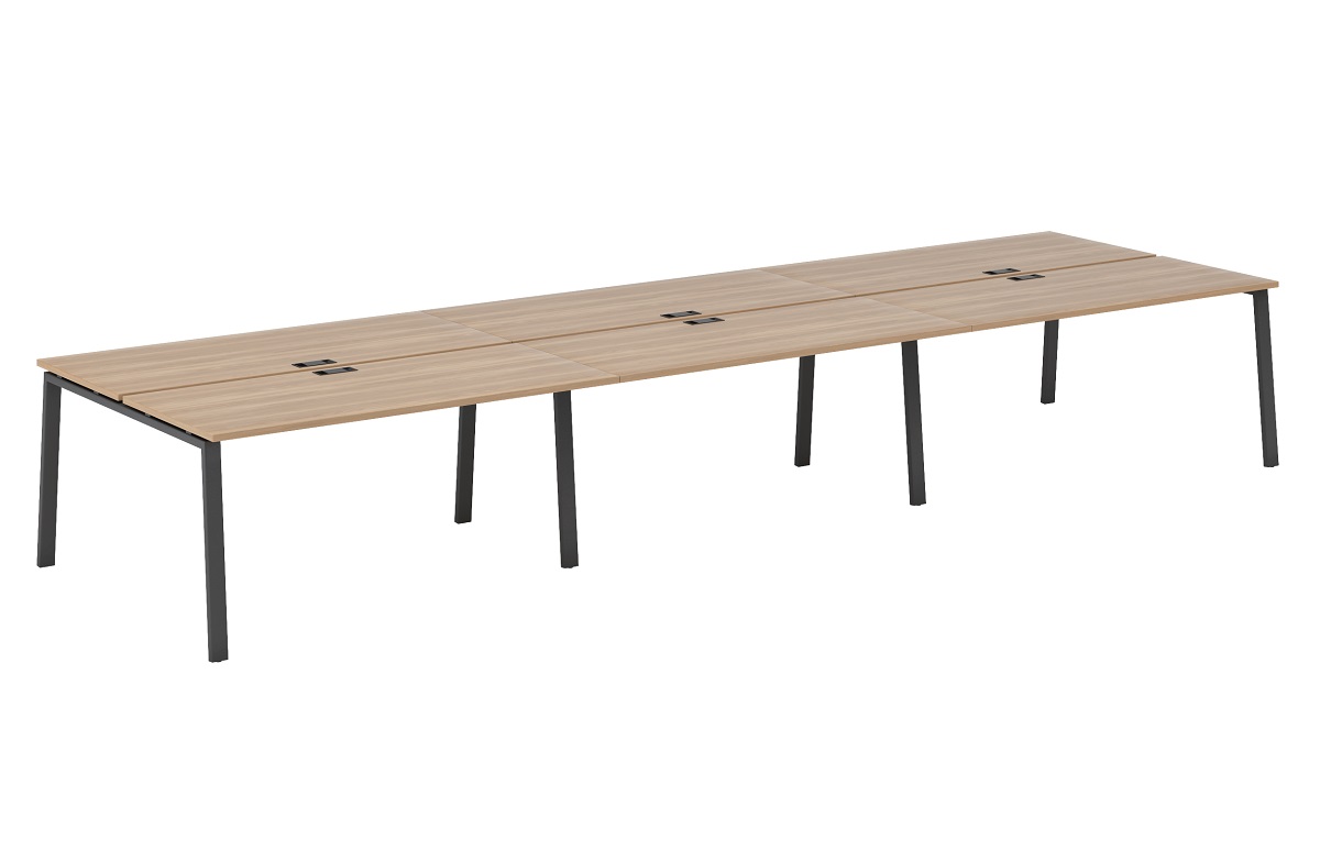 Рабочая станция на 6 мест на А образном м/к 60х30