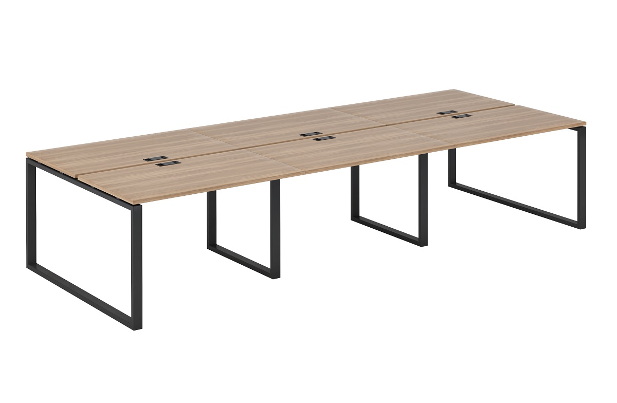 Рабочая станция на 6 мест на О образном м/к 60х30