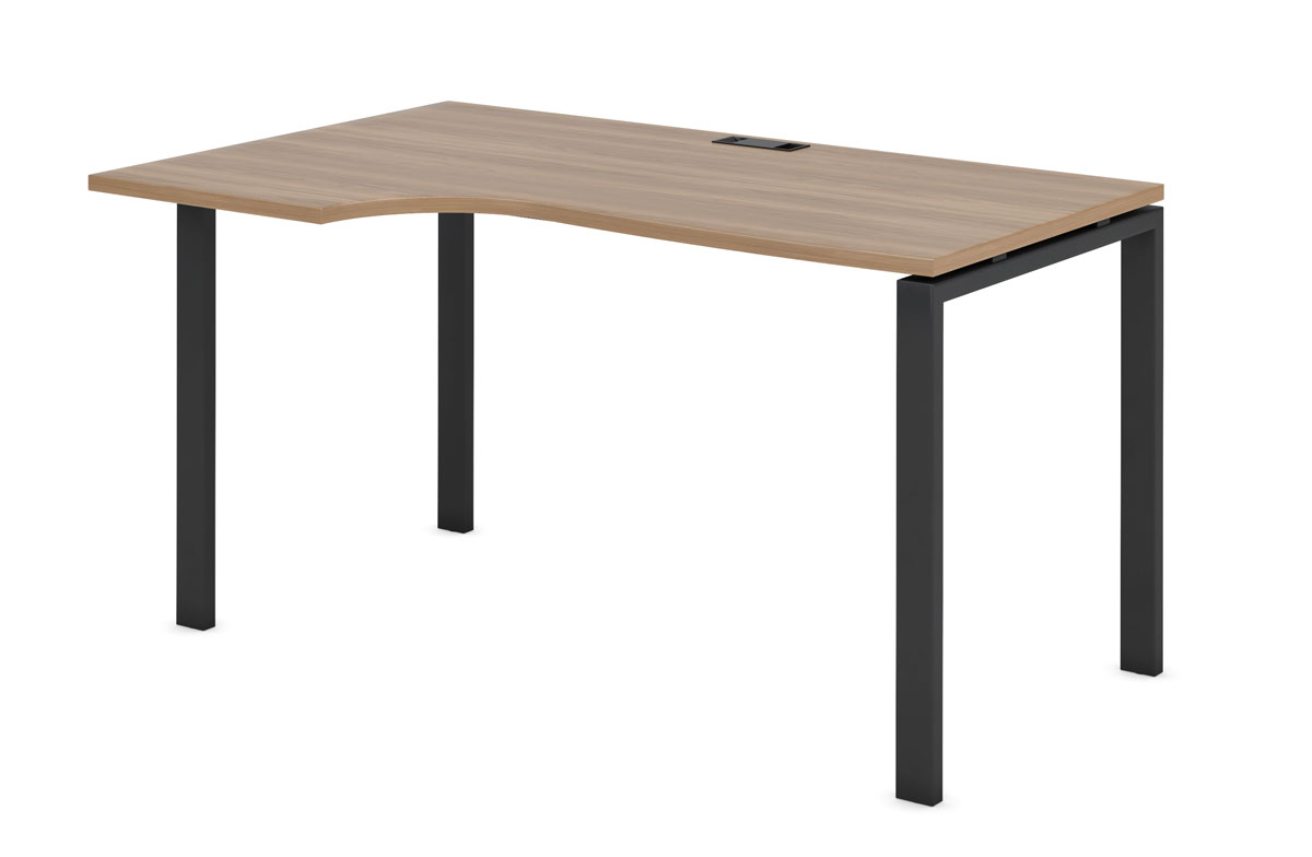 Стол криволинейный левый на П образном м/к 60х30 гл. 700/900