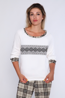 Женский домашний костюм с брюками 66 [бежевый]