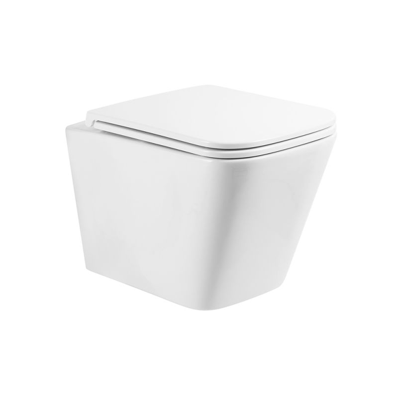 Унитаз подвесной безободковый с сиденьем и смывом TORNADO BelBagno ARDENTE-R BB520CH-TOR/SC