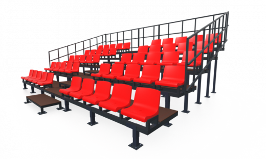 Трибуна сборно-разборная без навеса на 50 мест 6300х4700х2650