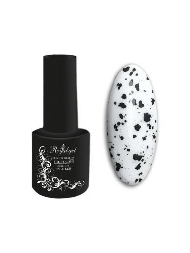 "DOT TOP BLASK" глянцевый топ с черными хлопьями без липкого слоя TD02 