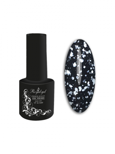 "DOT TOP WHITE" глянцевый топ с белыми хлопьями без липкого слоя TD01 